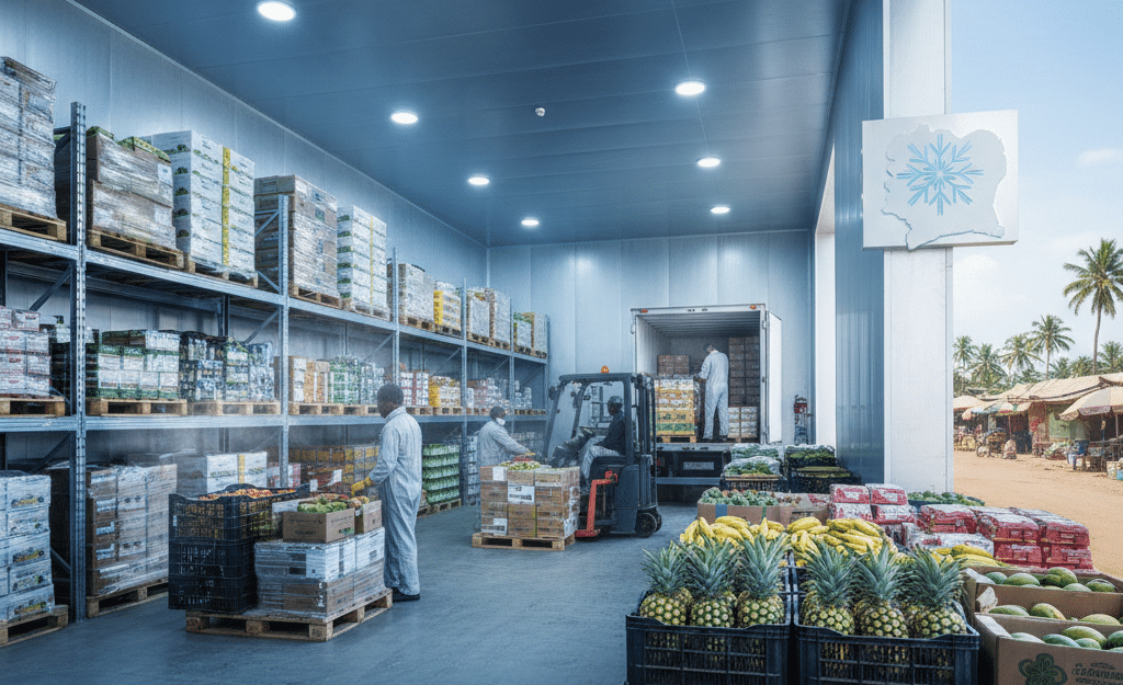 Comment une chambre froide peut améliorer la chaîne logistique alimentaire en Côte d’Ivoire